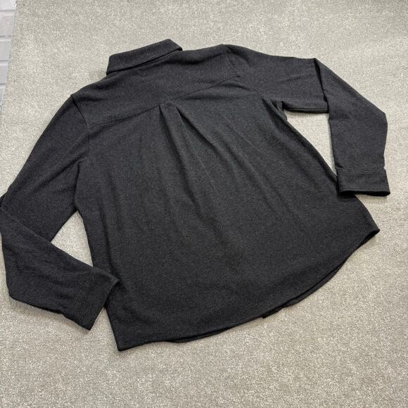 Faherty Legend Sweater Shirt Double Pocket Heathered Black Twill Womens XL Gorp - Picture 5 of 14
